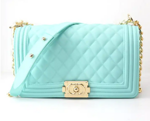 Sky Blue Jelly Handbag