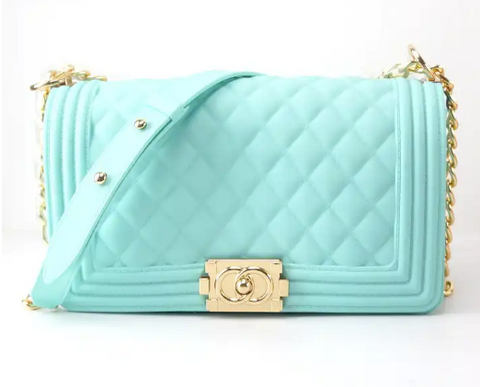 Sky Blue Jelly Handbag